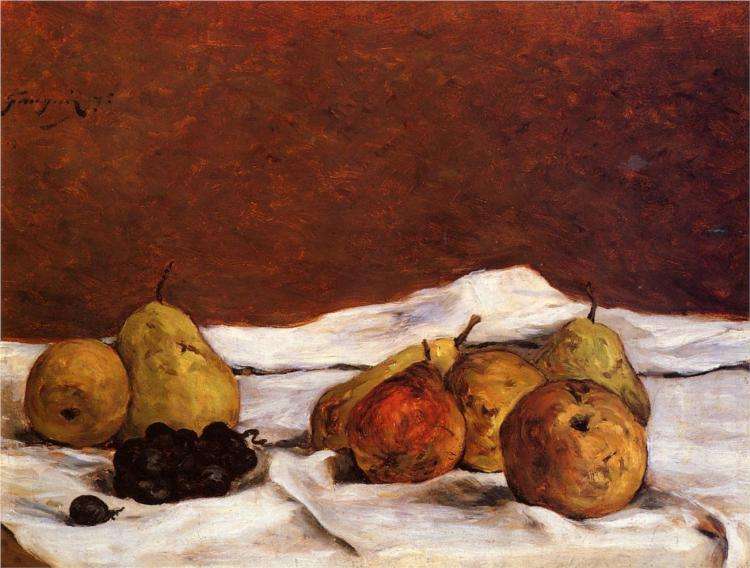 Gruszki i winogrona (Pears and grapes) - obraz Gauguina