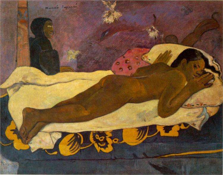 Duch zmarłych czeka - obraz Gauguin