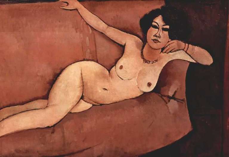 Obraz - Akt na kanapie - Modigliani