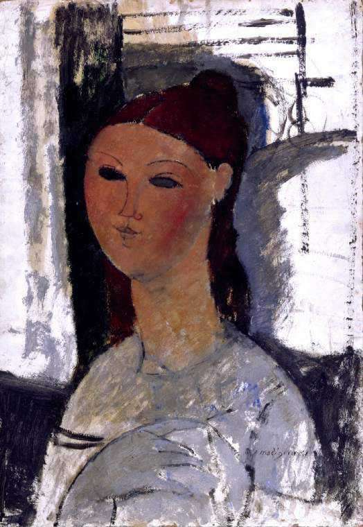 Modigliani - Portret siedzącej młodej kobiety
