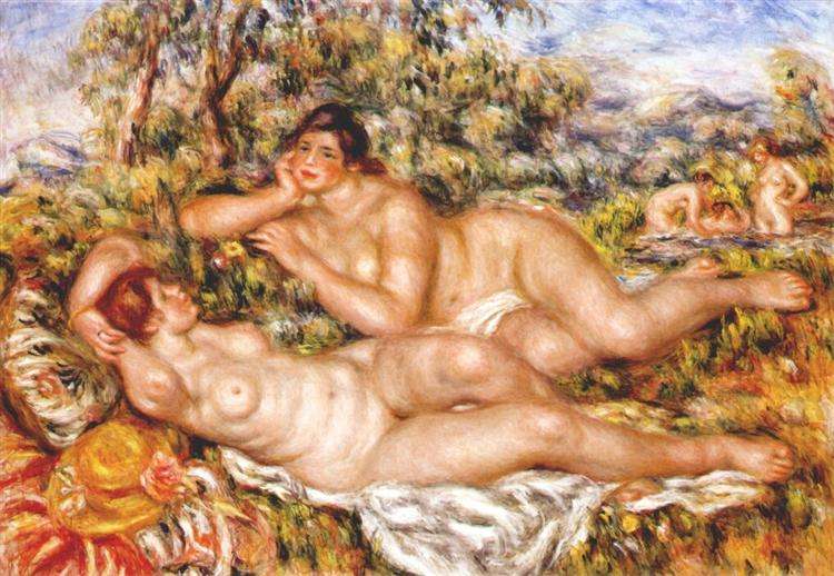 Obraz Renoira - Wielkie kąpiące się. Nimfy /The Great Bathers 